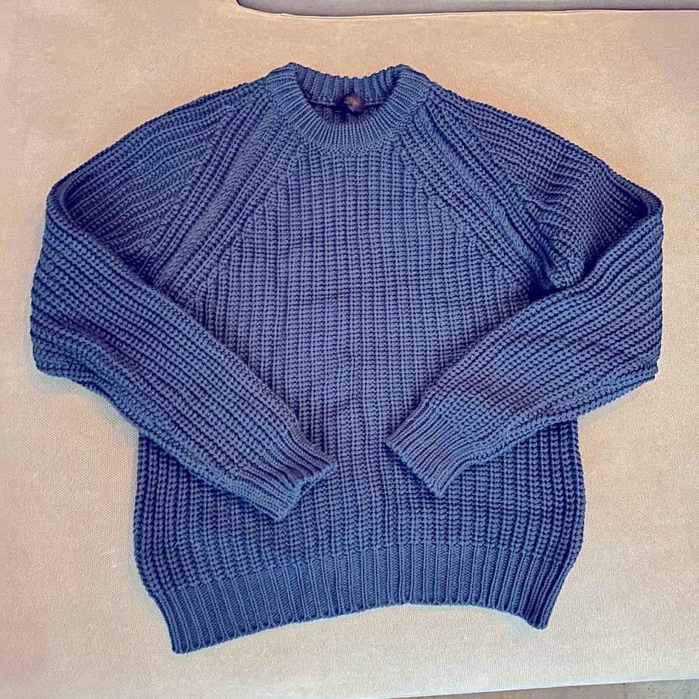 Men’s blue lanvin crew neck sweater